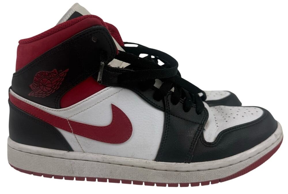 Nike Air Jordan 1 Mid Gym Red Black White Men's Size 8 554724-122